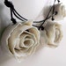 Porcelain Necklace - Three White Porcelain Roses a Fresh Necklace from Italy - Limoges Porcelain