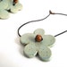 Flower stoneware Necklace from Italy