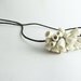 Porcelain Cotton Cord Jingle Bells Necklace - Necklace