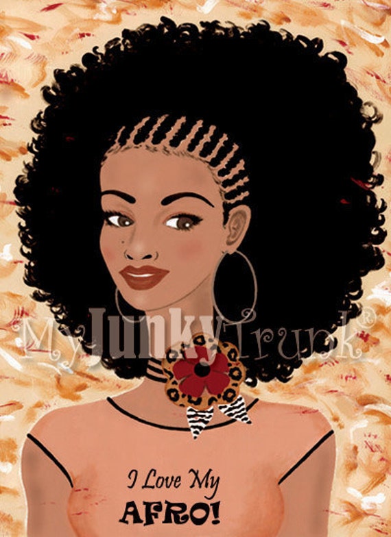 Love my afro-african american art natural hair by 