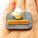 Hot Chocolate Ring MIniature Food Jewelry Chocolate Bar Foodie Ring