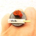 Kawaii Sushi  Ring  Tobiko Miniature Food Jewelry