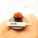 Kawaii Sushi  Ring  Tobiko Miniature Food Jewelry