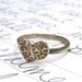 silver love token heart ring . recycled silver heart jewelry . sterling silver band by peaces of indigo