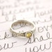 yellow sapphire engagement ring . the road less travelled ring . eco friendly wedding band . ready to ship size 5 . free shipping