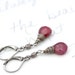 rustic ruby diamond earrings . chocolate diamond and ruby earrings . luxury gift for her . free shipping . ready to ship