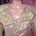 CIJ Gold LAME' Blouse 80s GLaMaRaMa Evening ToP size S CLEARANCE