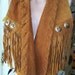 Fringe Leather Vest SOUTHWESTERN Suede & Conchos size M