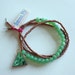 Recycled Skateboard Necklace Triangle Cyclops Collection-Copper and Sage
