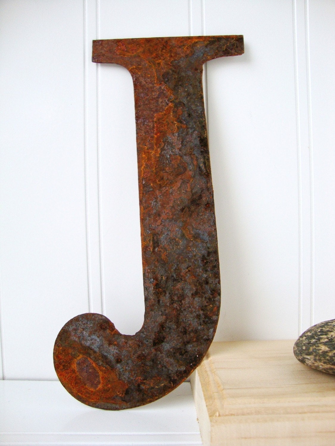 Rusty Old Steel Letter J Free US Shipping