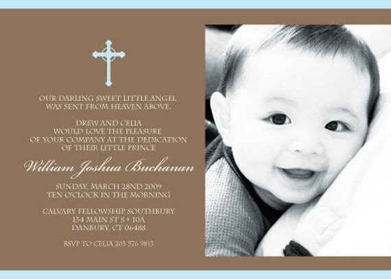 Baby's Christening/ Dedication Printable Invitation