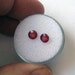 Matched Pair 5mm calibrated Mahaleo fracture filled rich red natural Rubies, good set for earrings
