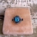 Vintage Aqua Marine and Sterling Silver and Marcasite Ring, Size 6