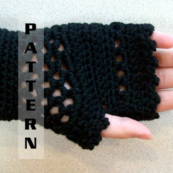 Crochet Pattern Fingerless Gloves Victorian by ...