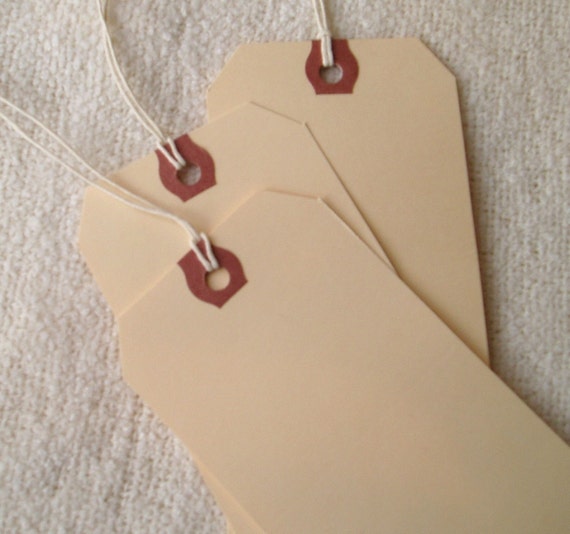 Reserve Manila Hang Tags Blanks Vintage Style by VintageCarolina