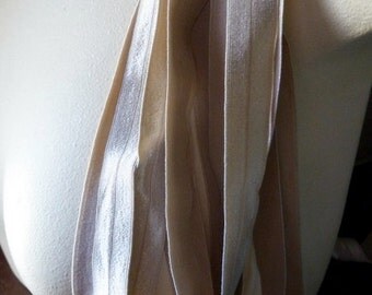 SALE Foldover Elastic 6 yds. in Champagne Blush for Headbands, Lingerie