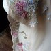 43" Remnant of Embroidered Lace in Mocha for Bridal, Altered Couture, Costumes L 8007