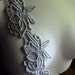 Venice Lace Applique Trim in Sage Gray for Jewelry or Costume Design, Home Decor, Altered Couture CL 6050
