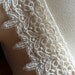 Ivory Lace remnants Venice Style for Bridal, Cakes, Votive Wrapping, Altered Couture, Costume or Jewelry Design, L 2036