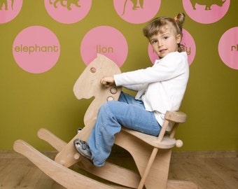 Vinyl Wall Decals- Children's Animal Circle Graphics, Sticker, item 10014