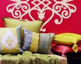 Large Antique Iron Graphic Vinyl Wall Decal, Vinyl Wall Graphic, Damask, Sticker, item 30003