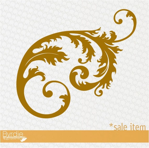 SALE GOLD Leaf Scroll