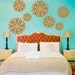 Vinyl Wall Decals- 7 Large Dotted Flower Graphics, Wallpaper, Stickers, item 10017