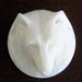 Carved Bone Wolf Face Cabachon 18x7mm 1 pc