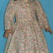 1854-Kirsten American Girl Doll Calico Dress & Lace Up Shoes