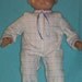 SALE/ 15 inch Doll Flannel 1-Piece Pajamas with Feet
