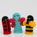 Bugs Finger Puppet Sets as seen in Parents Magazine (Includes Bumble Bee, Lady Bug, Spider, Caterpillar, and Butterfly.) We can create custom orders of individual puppets or puppet sets.