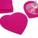 SALE Felt Heart Coasters in 5MM Thick Virgin Merino Wool Felt-MAGENTA