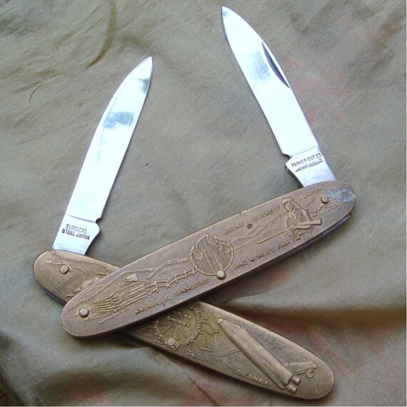 Vintage 1982 World's Fair Souvenir Pocket Knives Knoxville