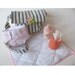 Waldorf toys Diaper bag 5 pc.set to play with your natural doll