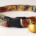 Paisley Cat Collar, Breakaway, Adjustable and Comfortable in Autumn Golden Paisley