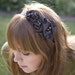 Three Brown Silk Rose's on a Headband
