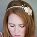 adult headbands, vintage velvet flower headband, headbands for women and teens