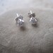 Sterling Silver and White Sapphire Studs