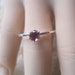 Rhodolite Garnet and Sterling Silver Solitaire Ring