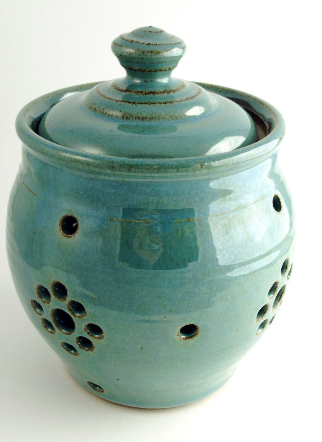 Made to Order Large Garlic Keeper in Robins Egg