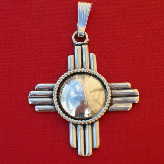Sterling Silver New Mexico Zia Sun Symbol southwestern native