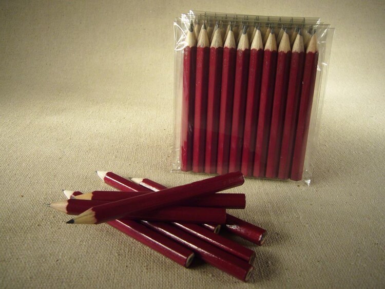 Mini Pencils Maroon by twigandthistlestore on Etsy