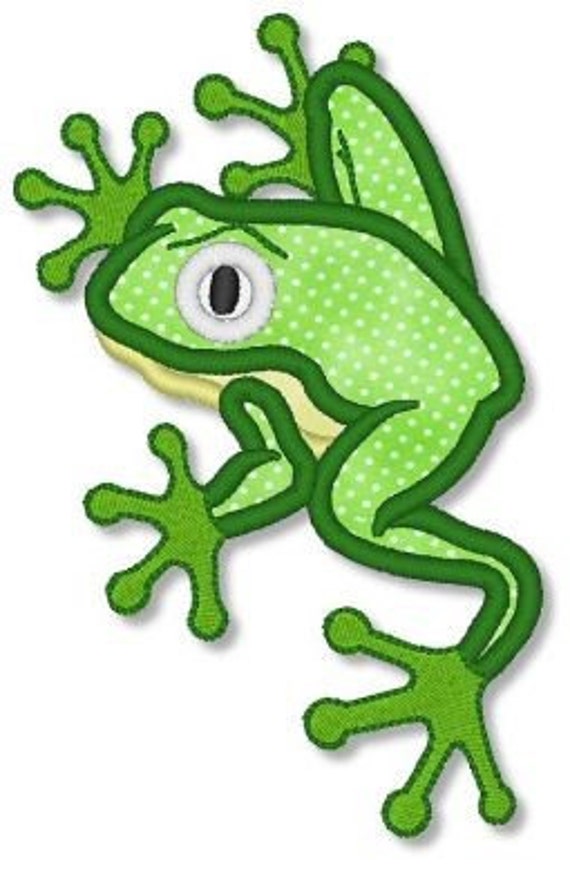 Download Items similar to TREE FROG Applique 4x4 5x7 Machine ...