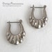 Sterling Silver Puffed Oval Hoops - Pierced Earrings