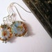 FREE WORLDWIDE SHIPPING thru Dec 3rd - Czech Glass Earrings, misty multi colored flower beads, sterling silver findings
