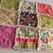 THE Little SWEET PEA - Rag quilt patchwork lovey security blanket