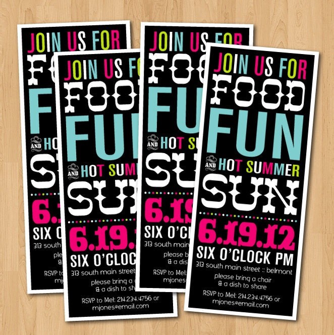PRINTABLE Summer party invitation