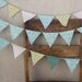 Green, Blue, and White Pastel Wedding Pennant Banner Bunting