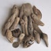 19 Natural Driftwood Beads Focals Side and Top Drilled 2 and 5mm holes Supplies (1314)