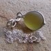 Natural Sea Glass Sterling Silver Pendant Necklace Deep Golden Rod (409)